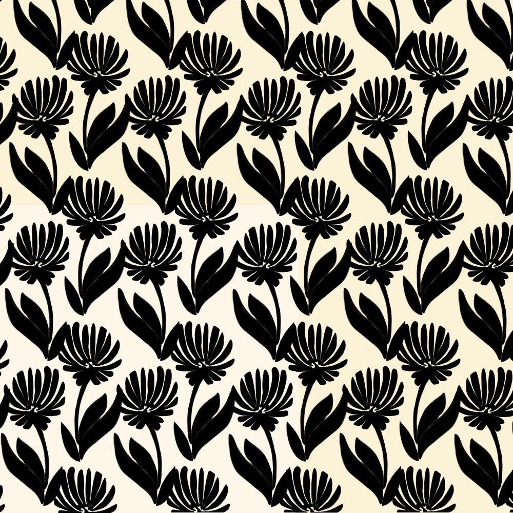 Black Floral Silhouette