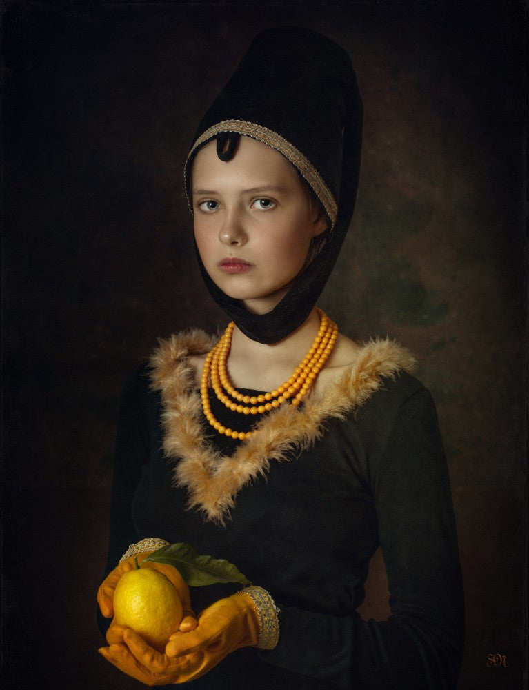 Classic portrait with lemon