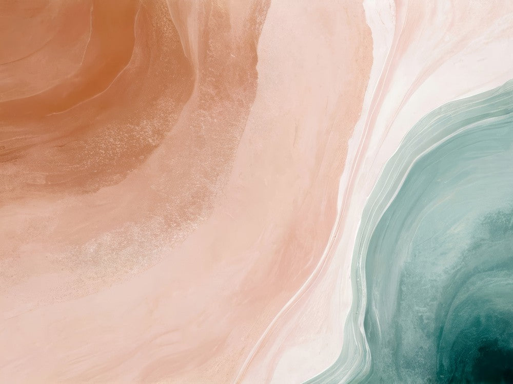 Blush Sand and Teal Sea