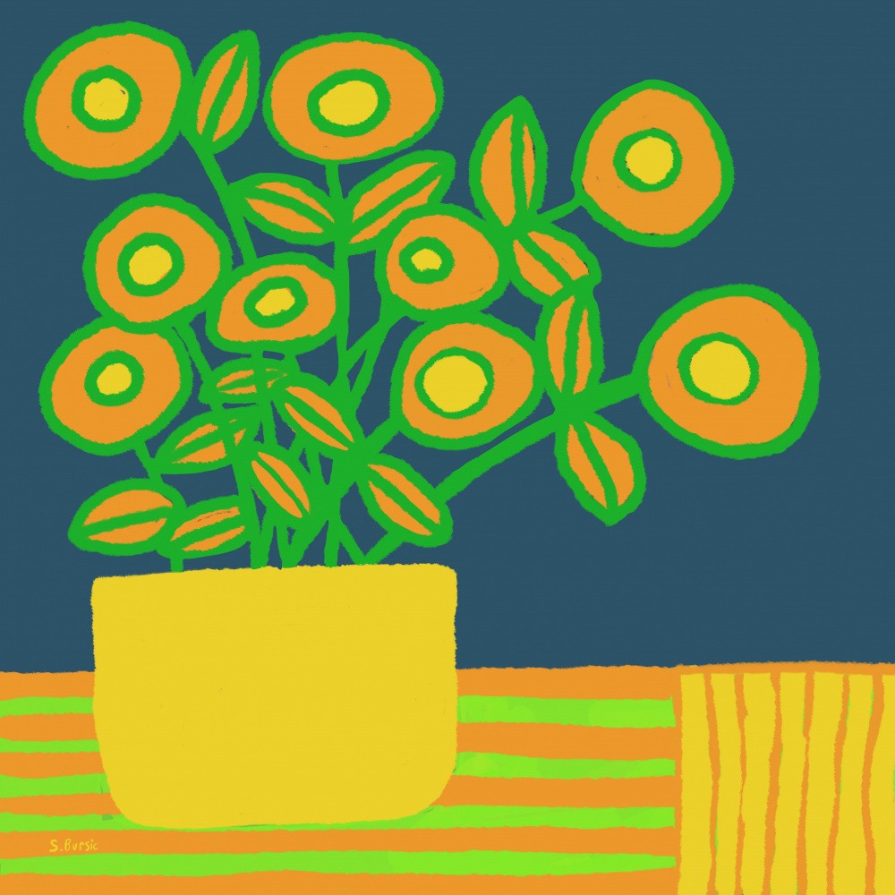 Flowers on table