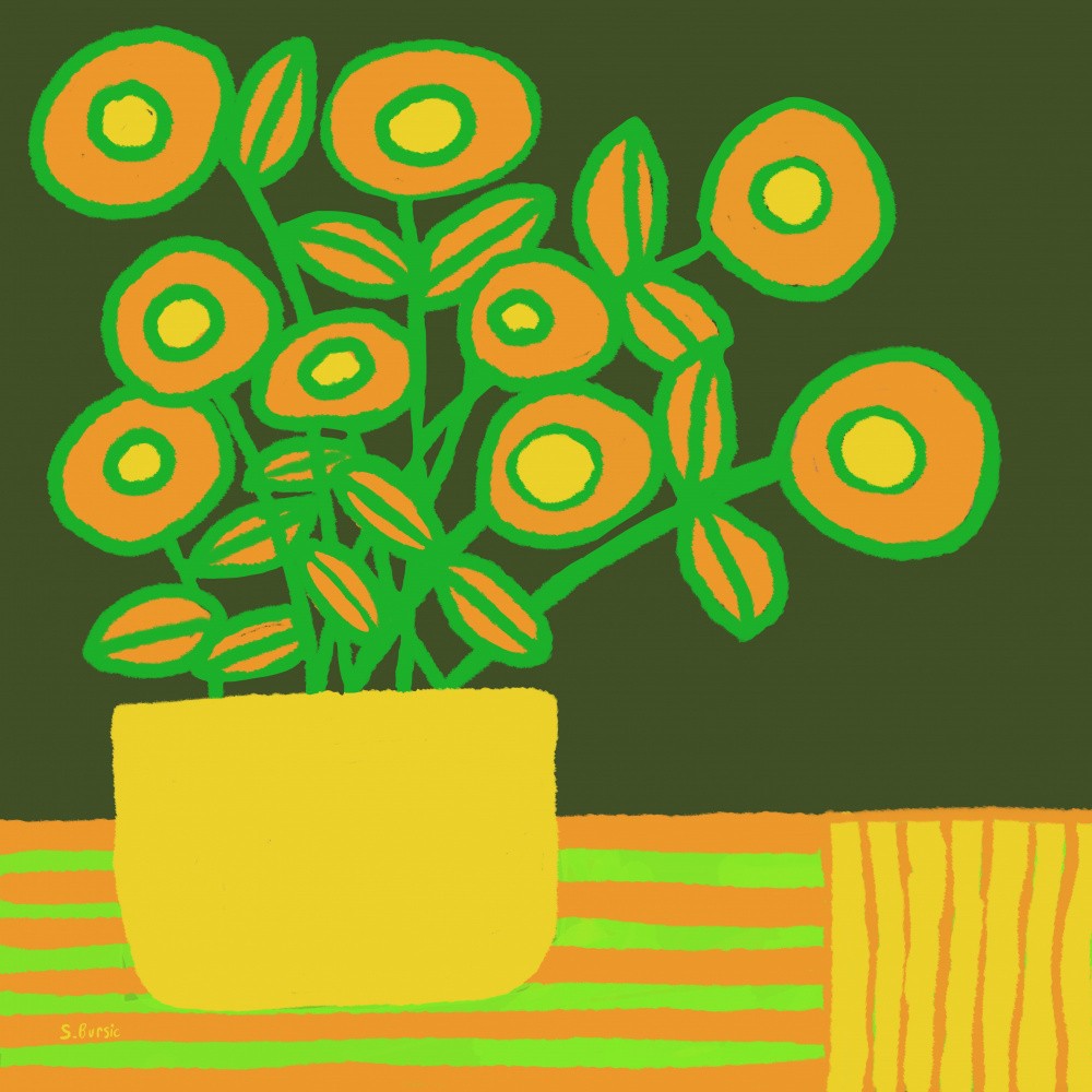 Flowers on table
