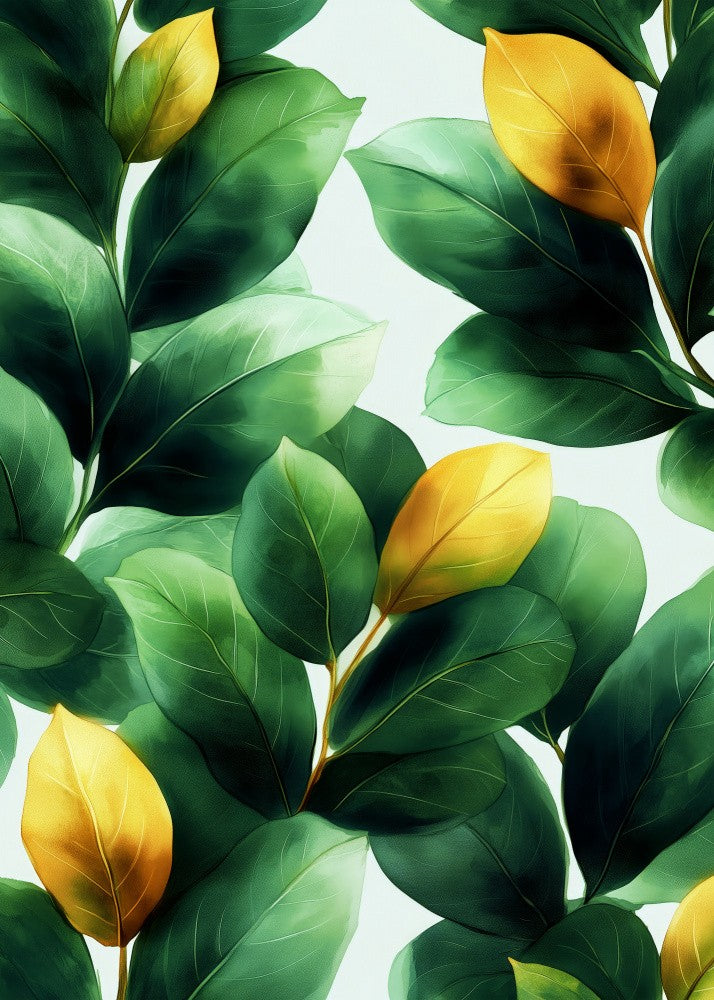 Tropical banana leaves nature art 1