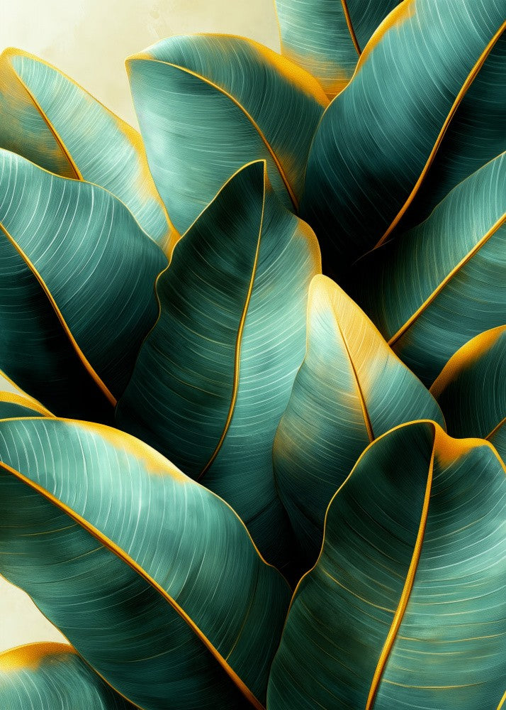 Tropical banana leaves nature art 3