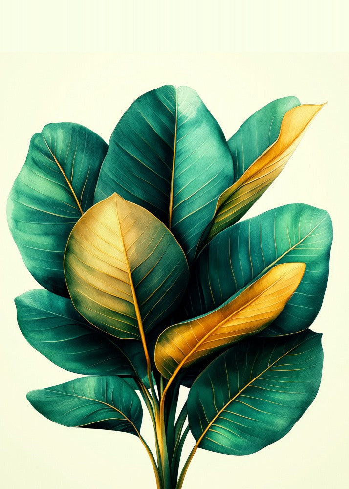 Tropical banana leaves nature art 5