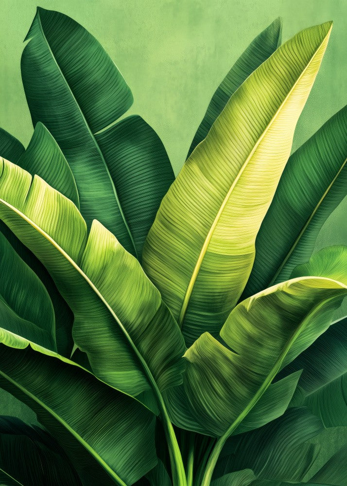 Tropical banana leaves nature art 8