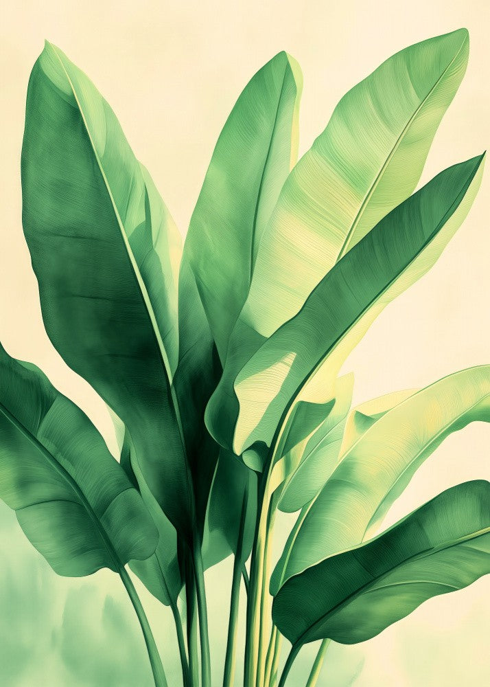 Tropical banana leaves nature art 9
