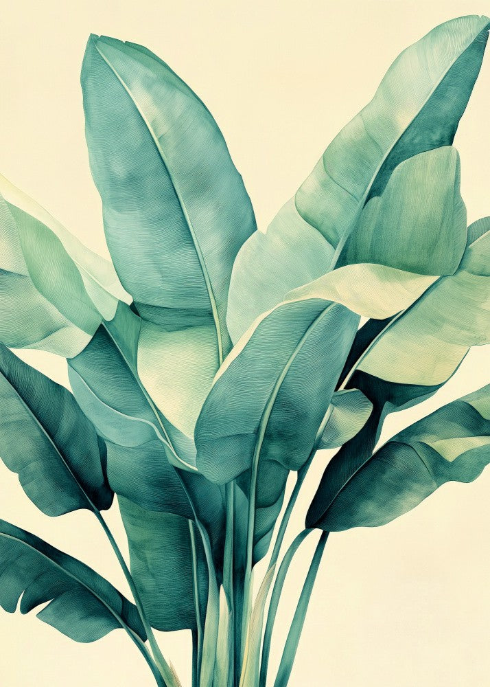 Tropical banana leaves nature art 10