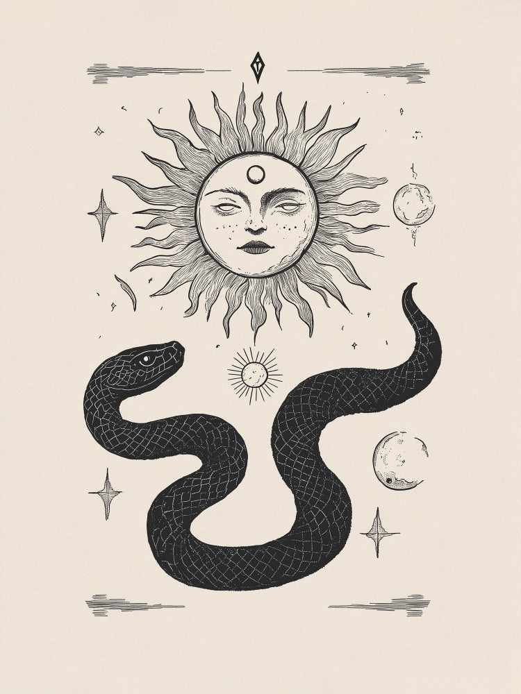 Tarot Schlange Beige