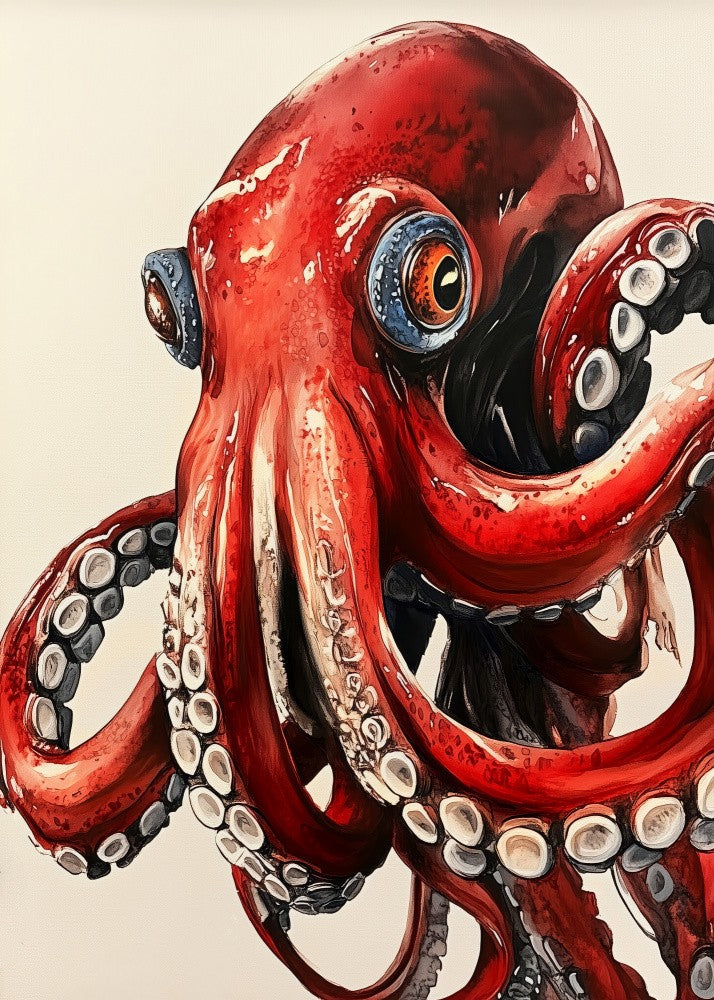 Red Octopus sea life