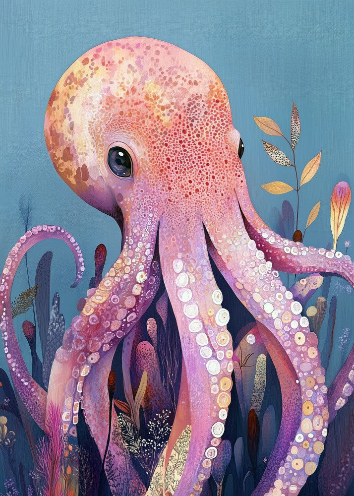 Pink Octopus sea life