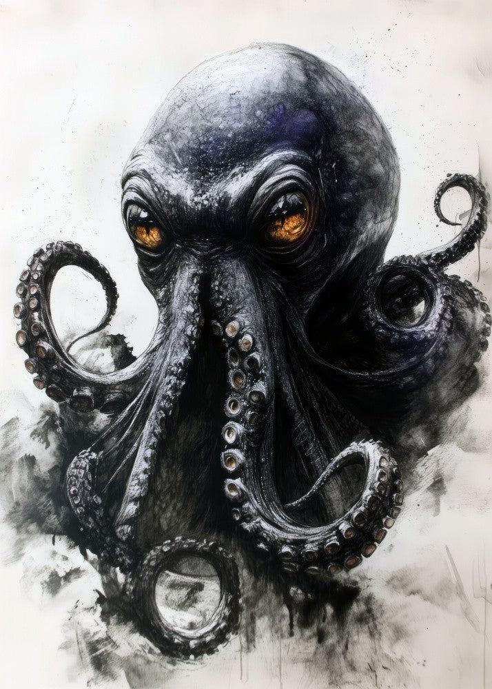 Black Octopus sea life