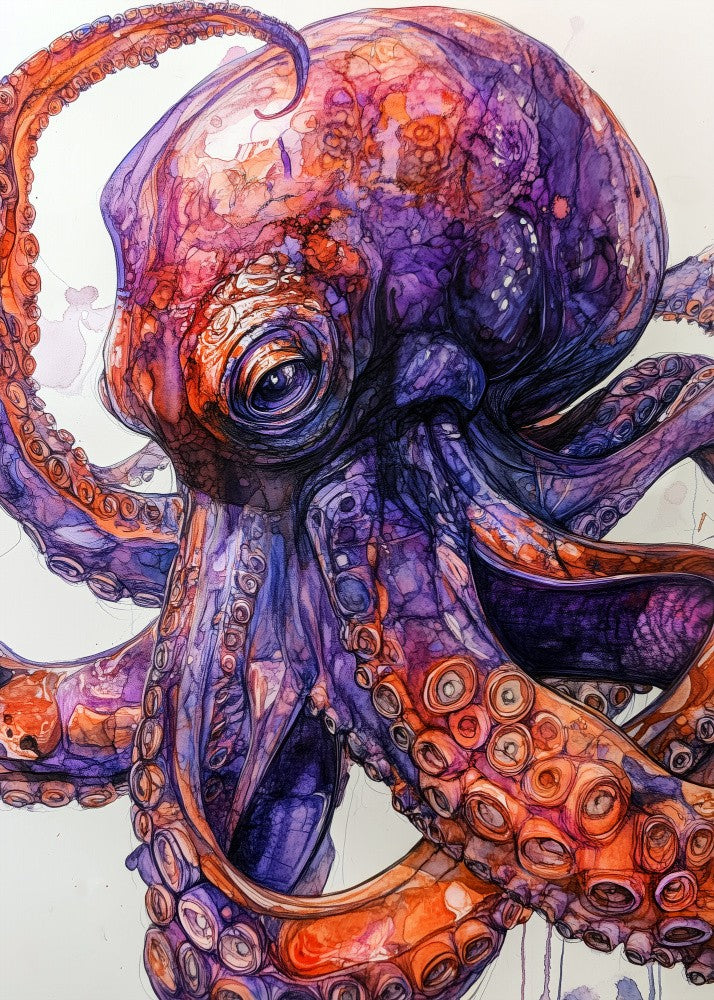 Purple Octopus sea life