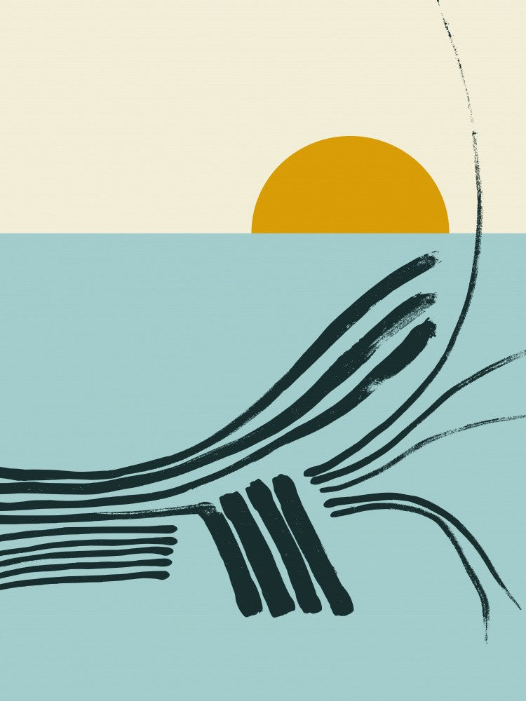 Sanfte Erwartung Sonnenuntergang am Meer