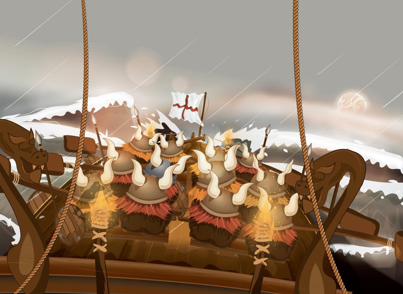 Viking Longship in a Storm