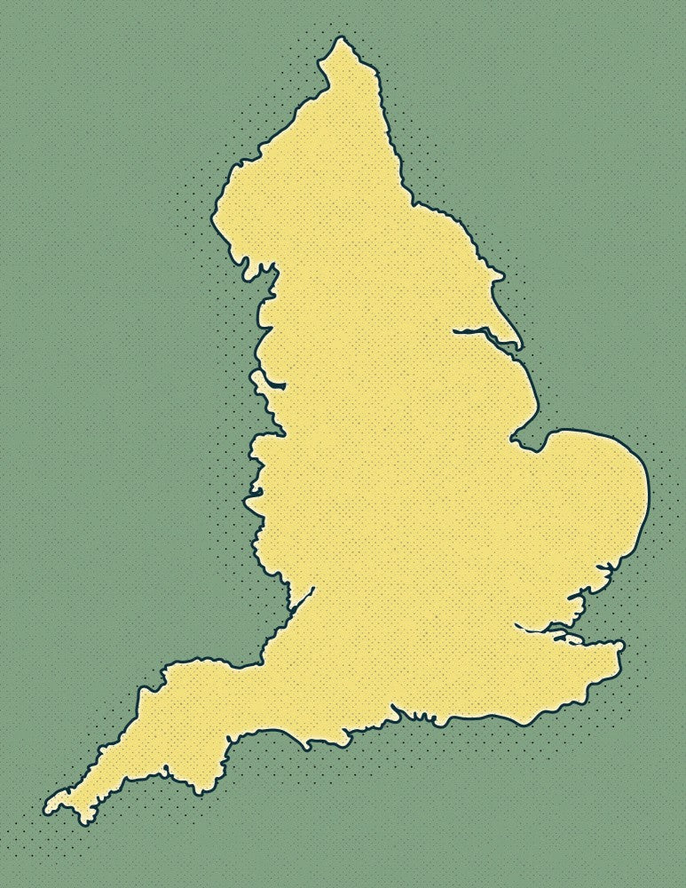 Golden England Map