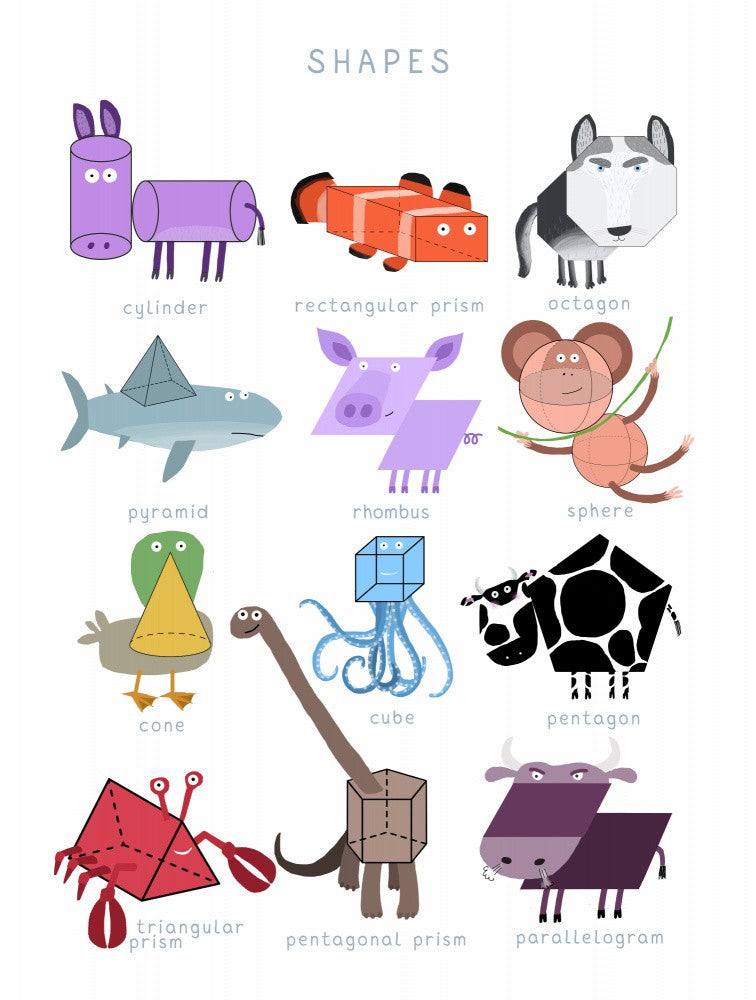 Cute Character Shapes for Kids By Carla Daly