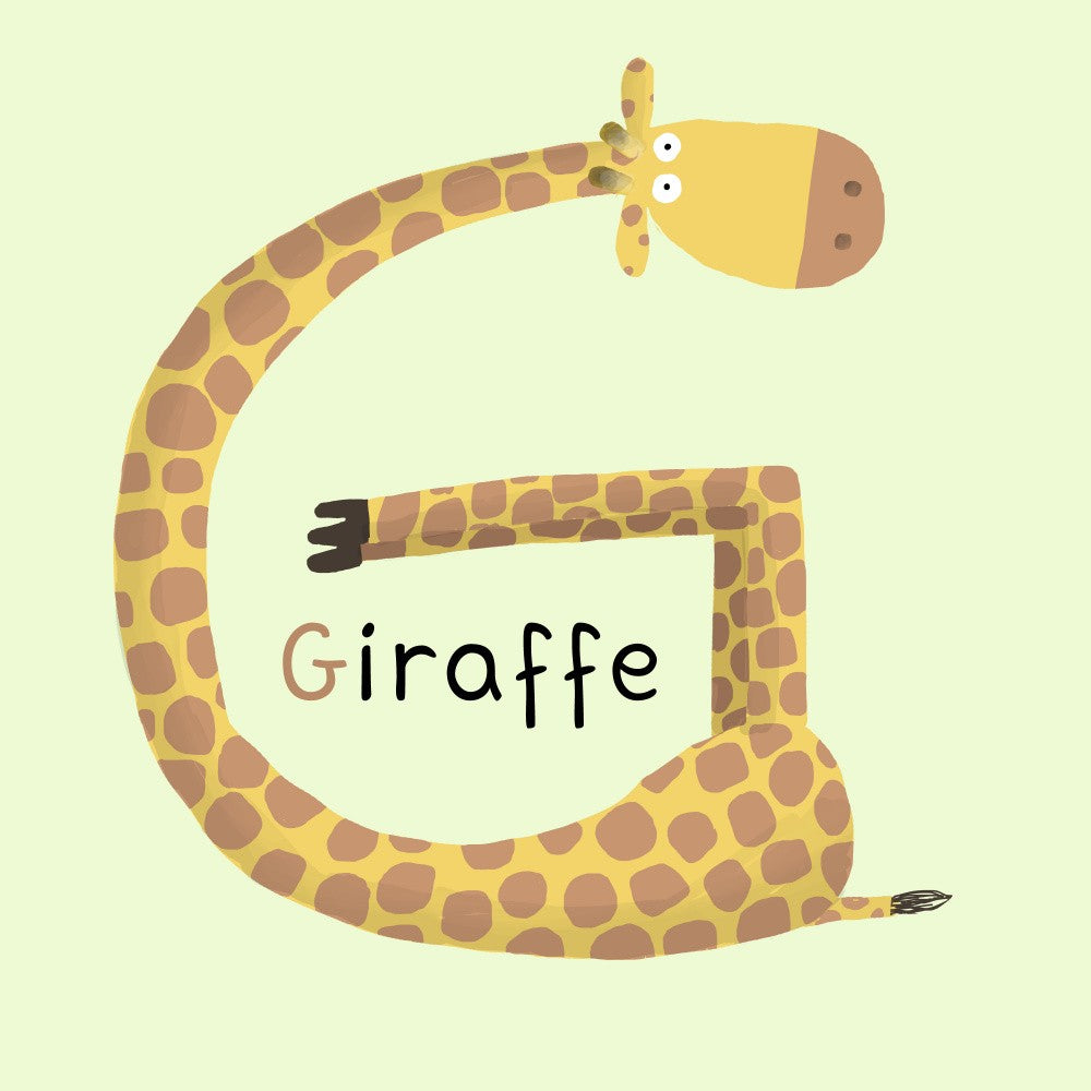Giraffe geformt wie ein 'G'