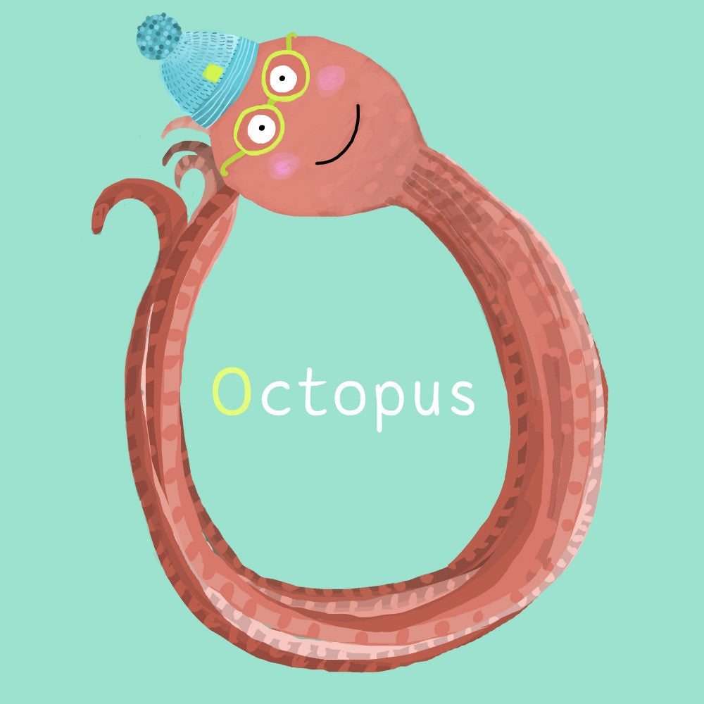 Cheerful Octopus With Glasses