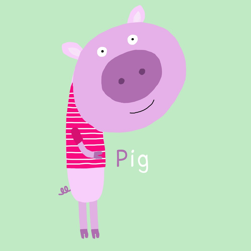 Playful Purple Pig
