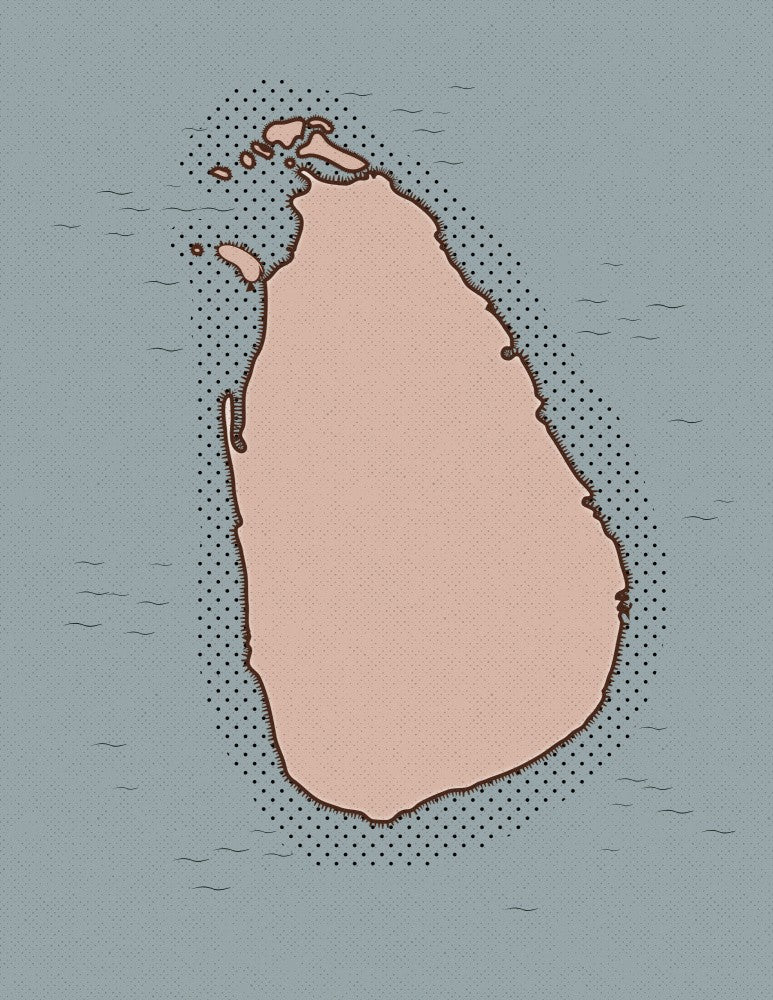 Sri Lanka Vintage Map