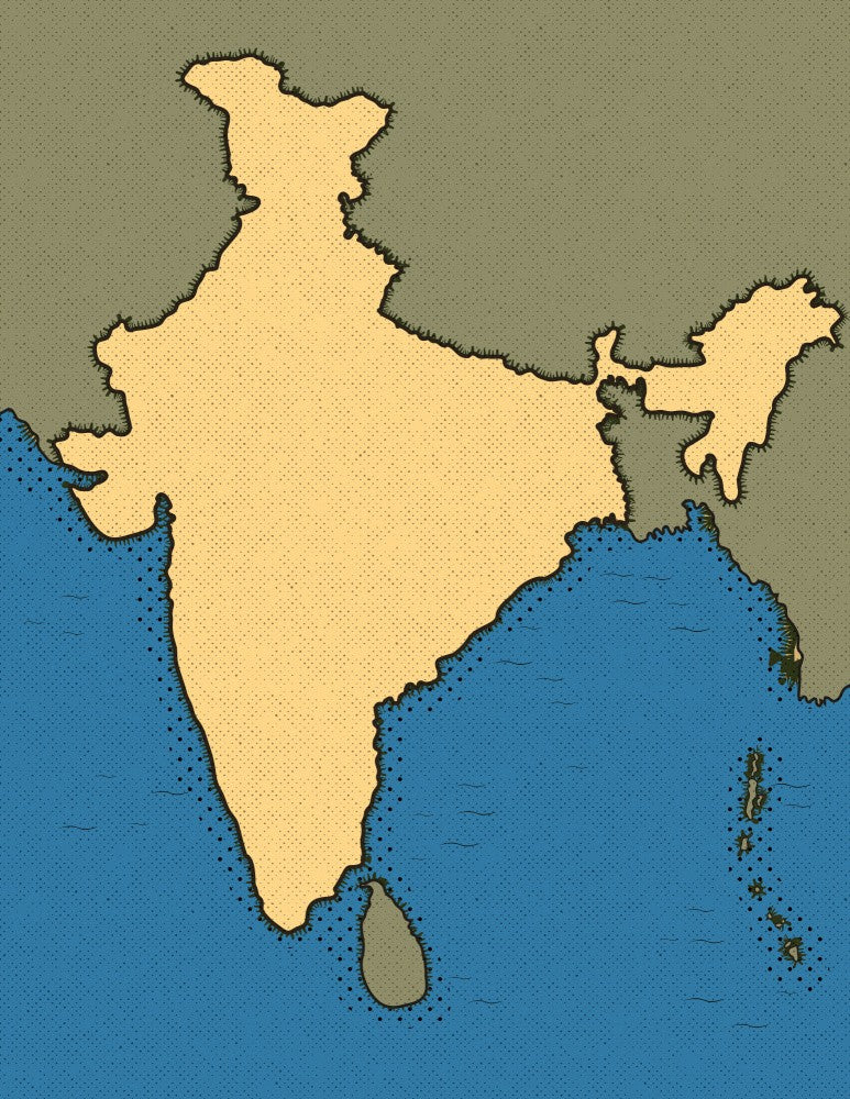 Vintage India Map