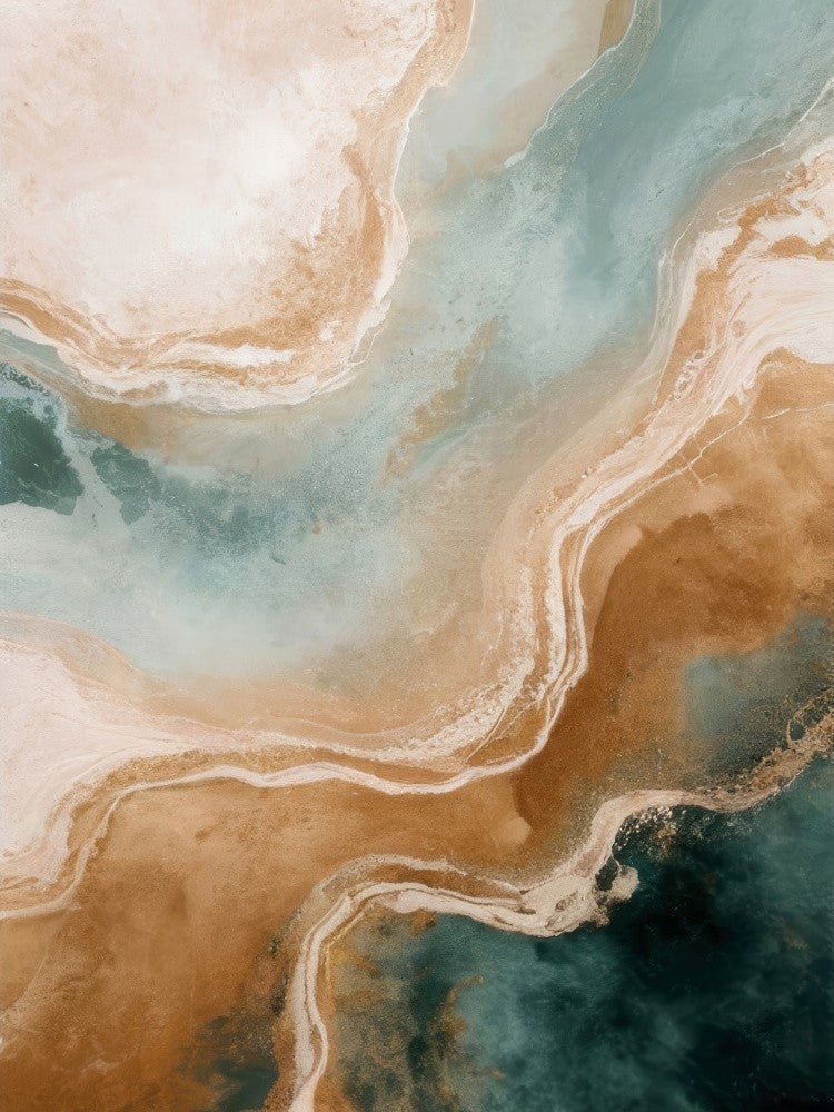 Turquoise Tones with Marbled Textures