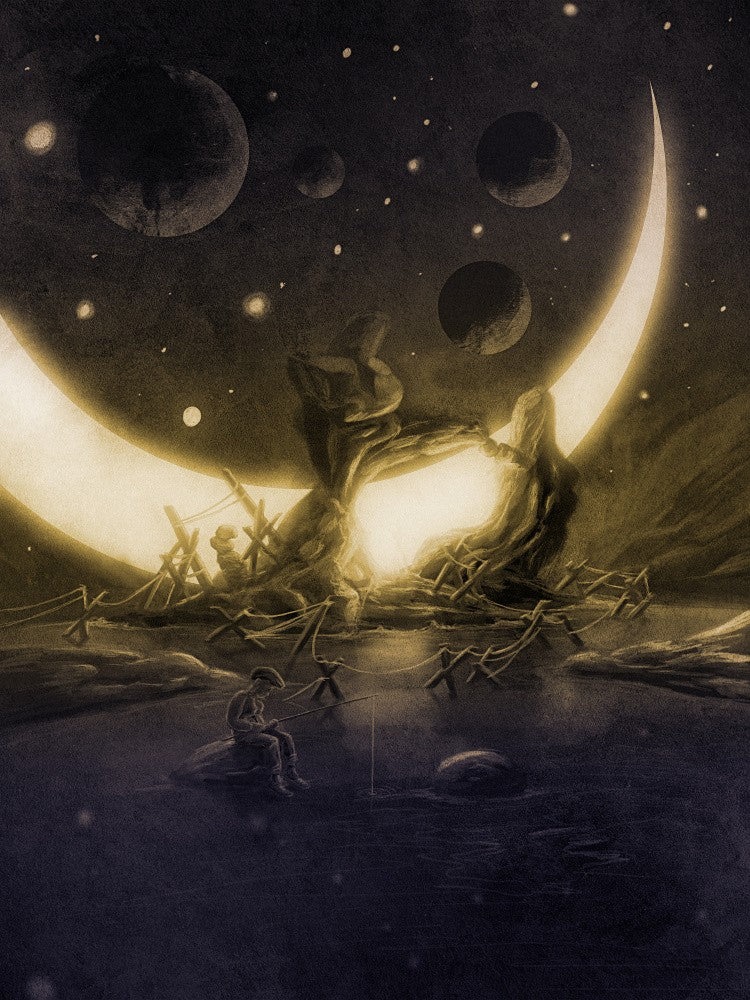 Glowing Crescent Moon