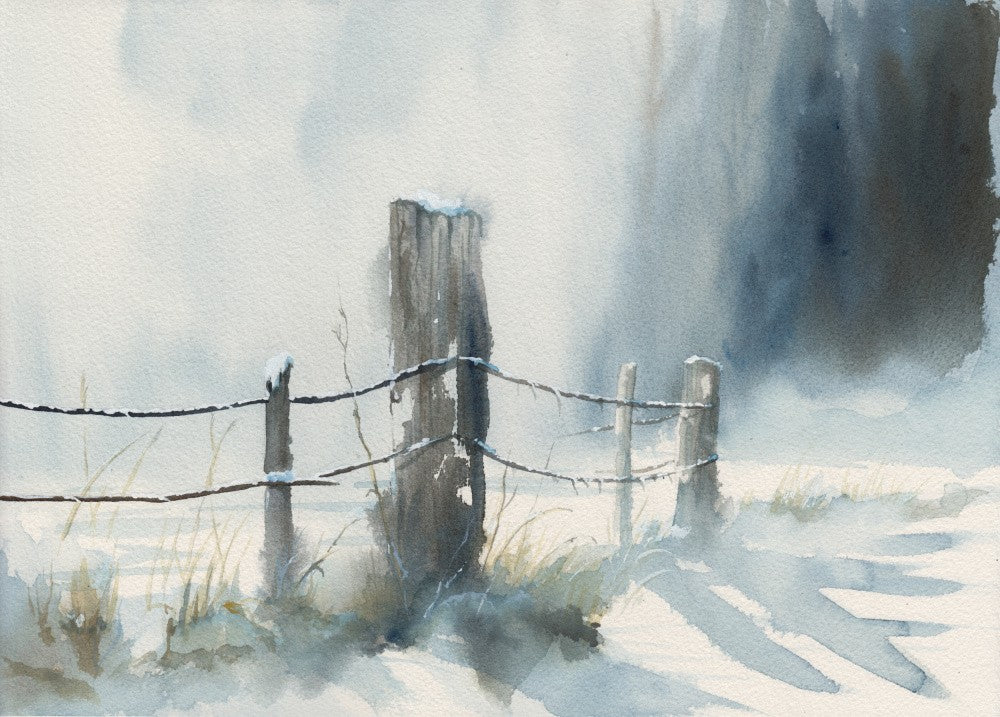 Winter's Serene Fence