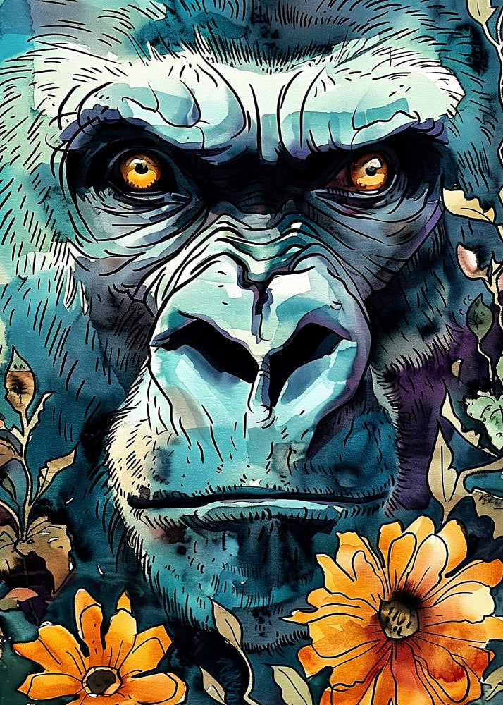 Gorilla 4 animal art