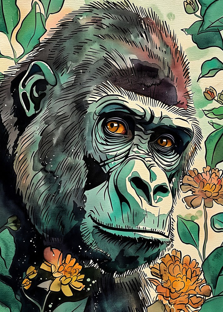 Gorilla 1 animal art