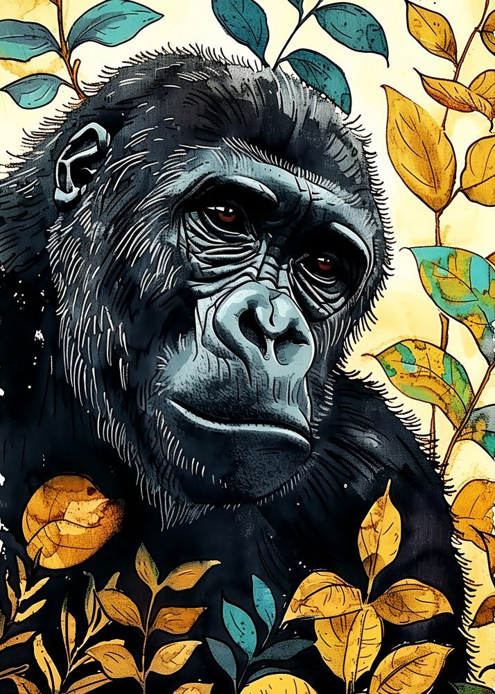 Gorilla 5 animal art