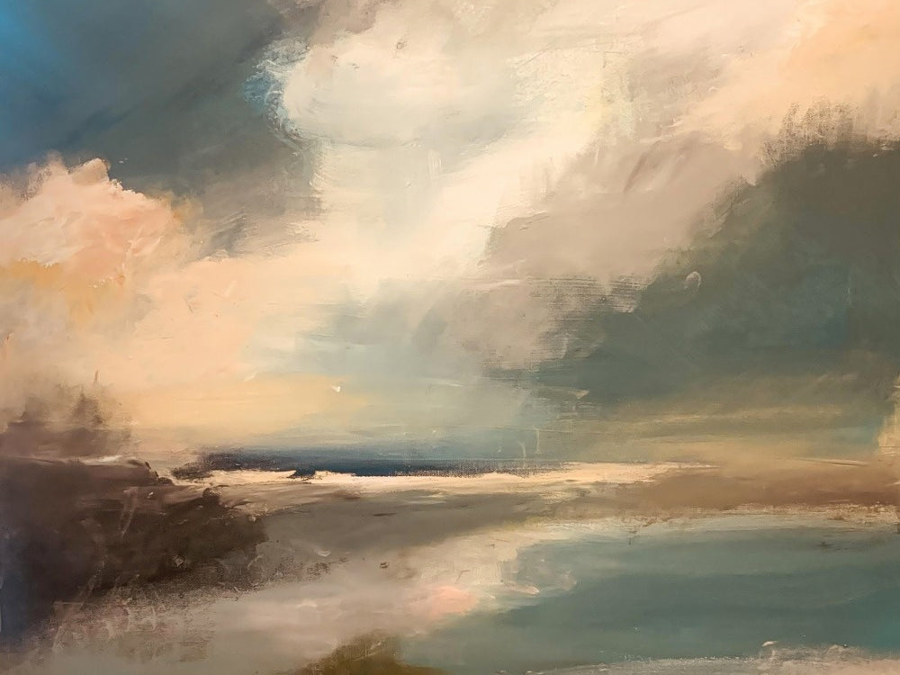 Serene Seascape Under a Dynamic Sky