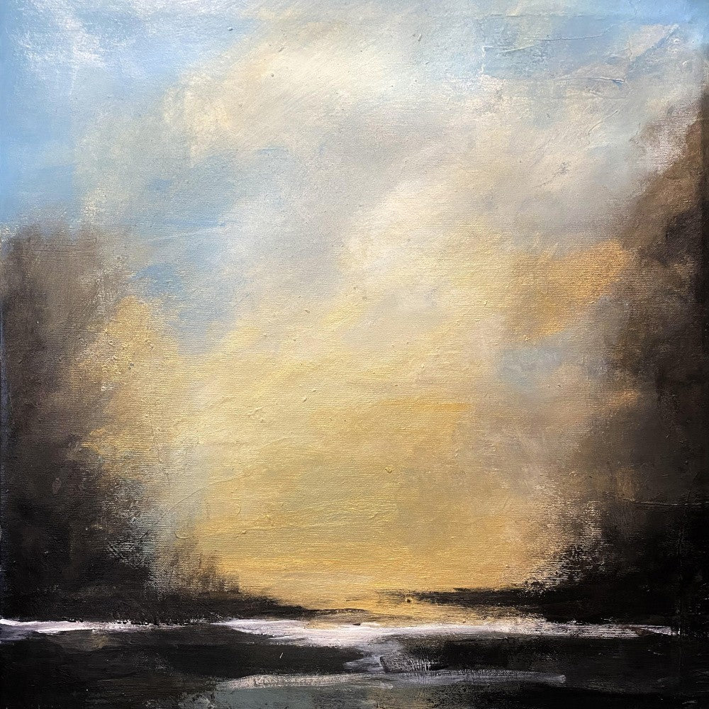 Serene Sunset Over a Tranquil Horizon