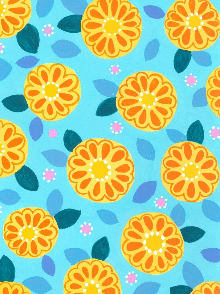 Orange Flower Pattern