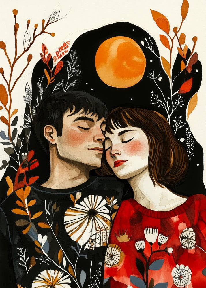 Love is in the air watercolor digital painting