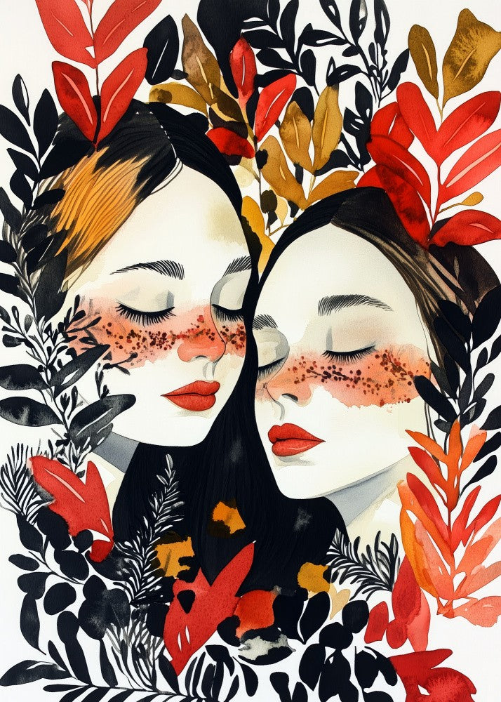 Liebe liegt in der Luft Aquarell Digitalmalerei