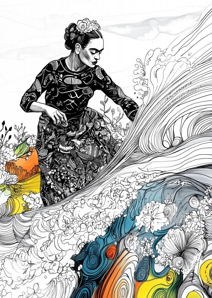 Frida surfing