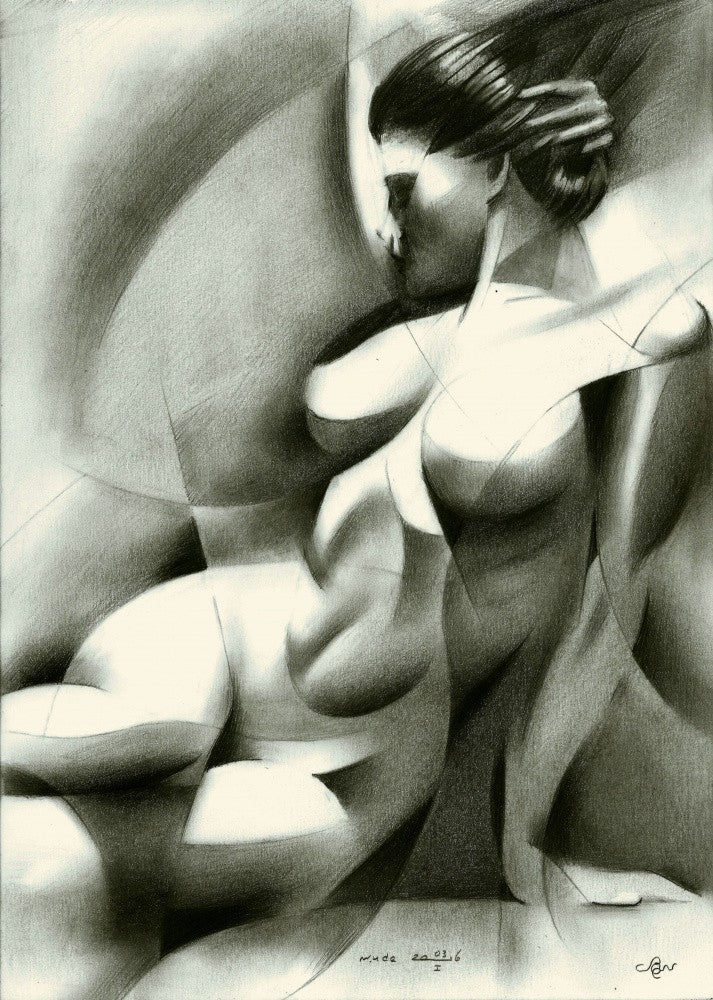 Femme dans un style cubiste