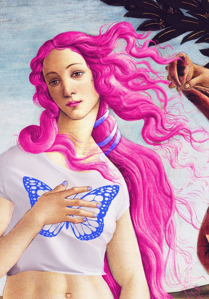 A Figure with Vibrant Pink Hair
