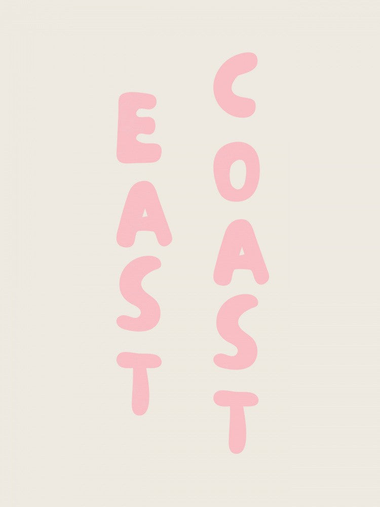 East Coast Vertical Text Pink