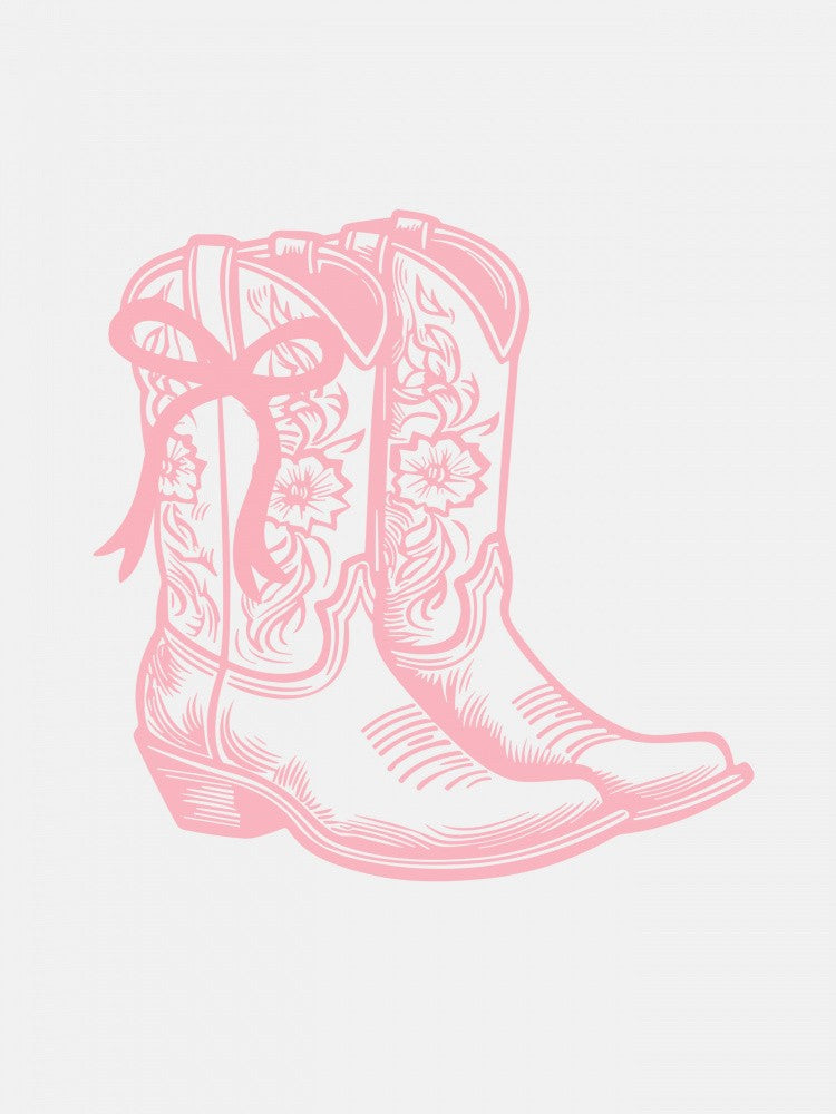Pink Cowgirl Boots with Bow
