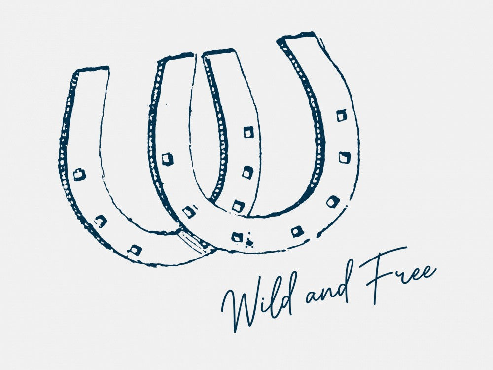 Horseshoe Wild and Free Navy Blue