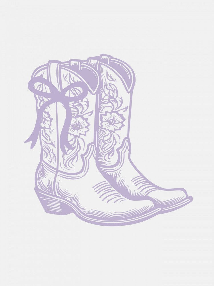 Purple Cowgirl Boots with Bow