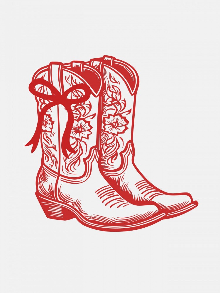 Red Cowgirl Boots with Bow