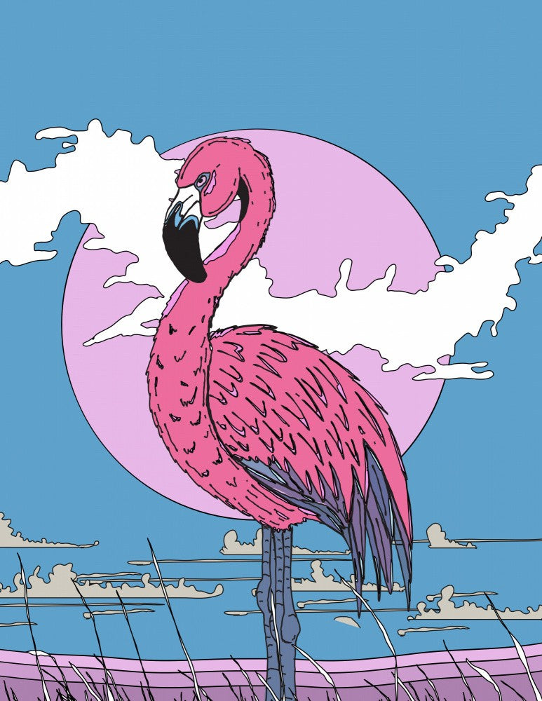 Vibrant Pink Flamingo