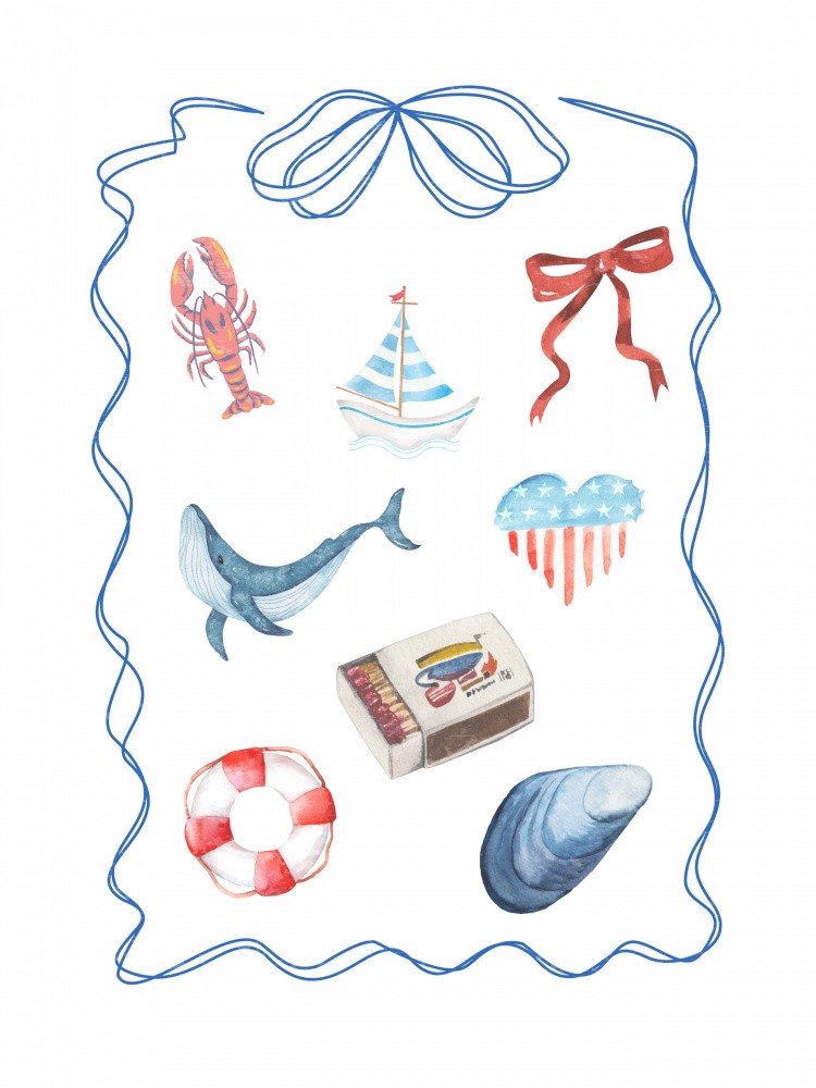 Nautical Themed Watercolor Artwork