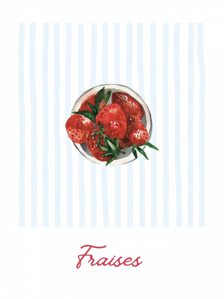 Watercolor Illustration Of Strawberries