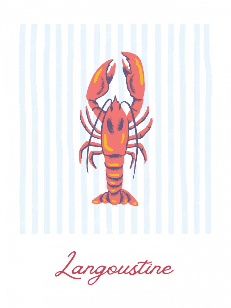 Vibrant Illustration Of A Langoustine