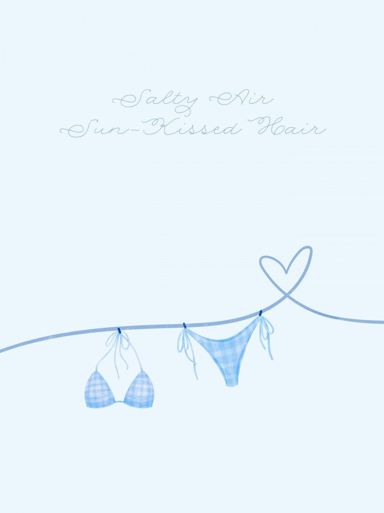 Salty Air Sun Kissed Hair Blue Bikini