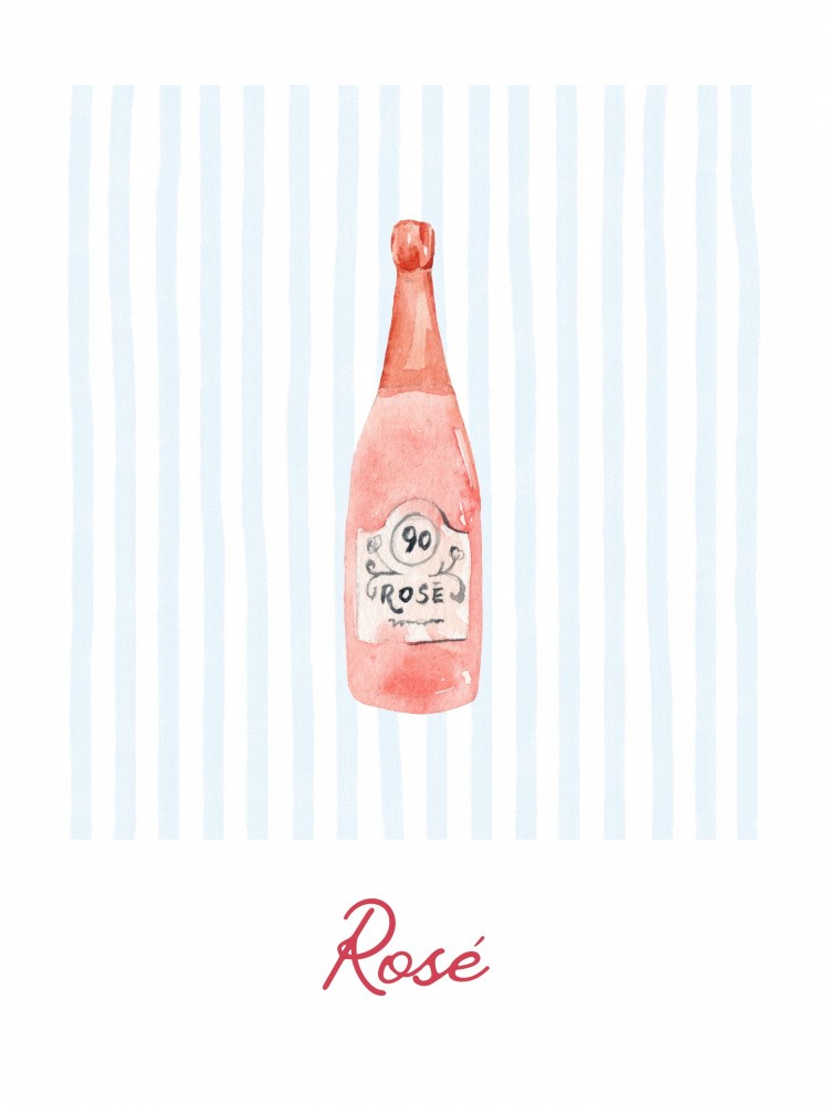 Rose Wine Bottle
